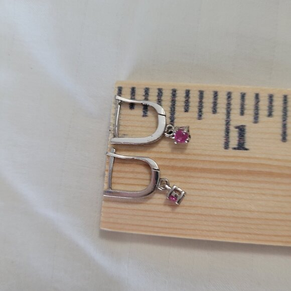 Ruby Sterling Dangle Earrings - Picture 6 of 11